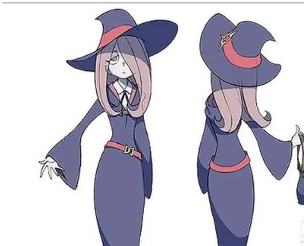 Cosplaydiy pequena bruxa academia cosplay traje dos desenhos animados anime  pequena bruxa academia sucy manbavaran vestido chapéu