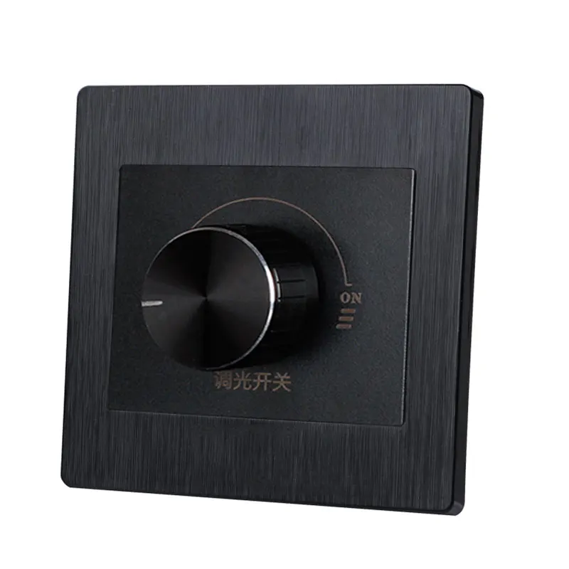 86 Type black Dimmer Switch Panel wall 220v 450W Stepless Switch Dimmer Incandescent Lamp - 32869265005