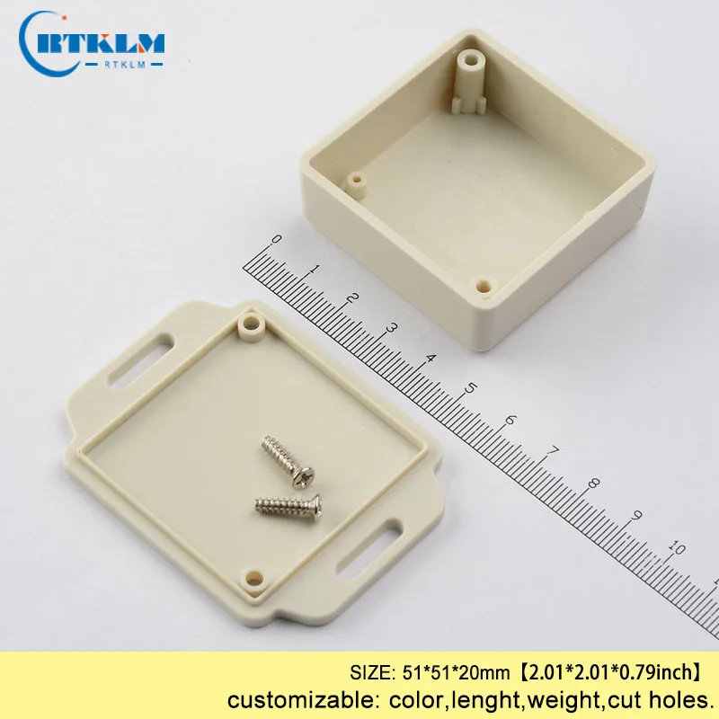 Пластиковый корпус 51*51*20 мм Инжектированная распределительная коробка IP54 ABS настенная Монтажная проектная коробка для электронный прибор коробка черный diy коробка