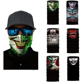 

Outdoor Sports Motorcycle Face Mask 2019 Halloween Bicycle Ski Skull Half Face Masks Ghost Scarf Multi Use Neck Warmer