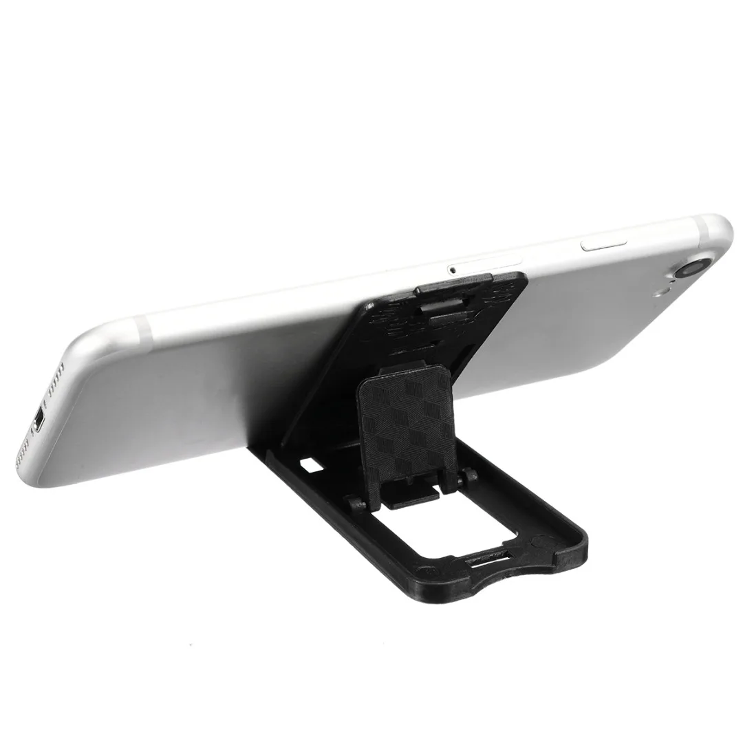 Portable ABS Mini Plastic Mobile Cell Phone Holder Bracket Black Foldable Desk Stand For Huawei Xiaomi Phone Holder 6.3x3x0.7cm