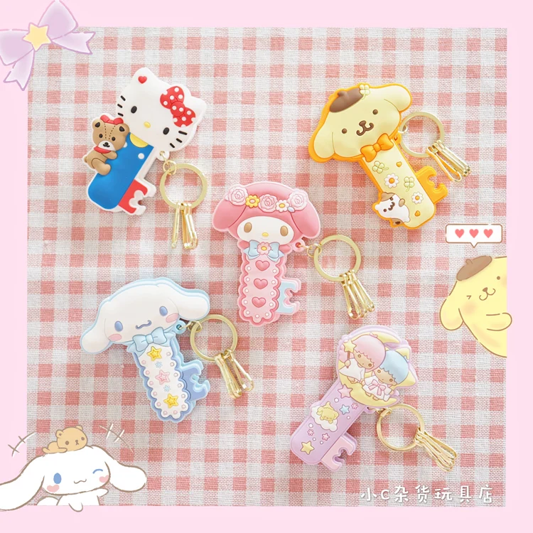 

2019 Cute Sanrio Series My Melody Hello Kitty Pudding Cinnamoroll Dog Keychain Bag Pendant Keyring Japan's