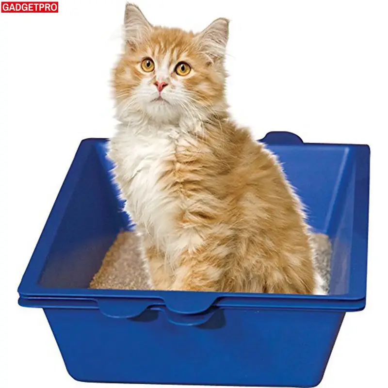 Gadgetpro Cat Bedpans Semi Closed Antisplash Cat Toilet Pet Cat Litter