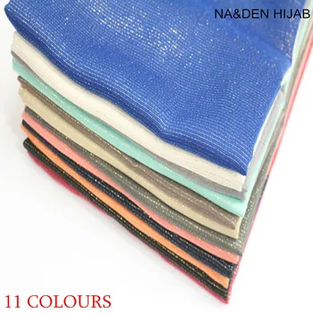 

Gold thread solid scarf women shimmer plain shawl cosy viscose scarves and shawl muslim printed scarfs arab hijabs shinny 10pcs