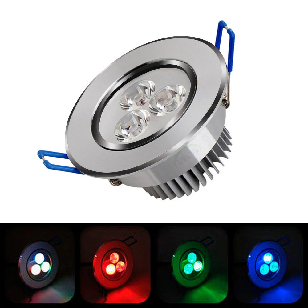 5 шт./лот 3 Вт RGB цветной светодиодный потолочный светильник встраиваемая лампочка