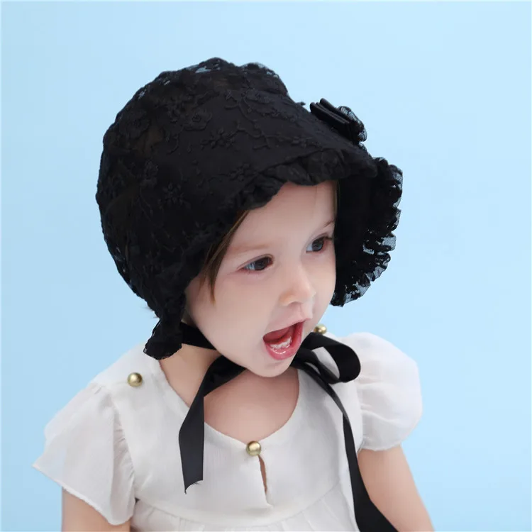 Bnaturalwell/шляпка для маленьких девочек; Свадебная шляпка; шляпка для малышей с кружевным цветком; чепчик для крещения; подарок для новорожденных; реквизит для фотосессии; H057