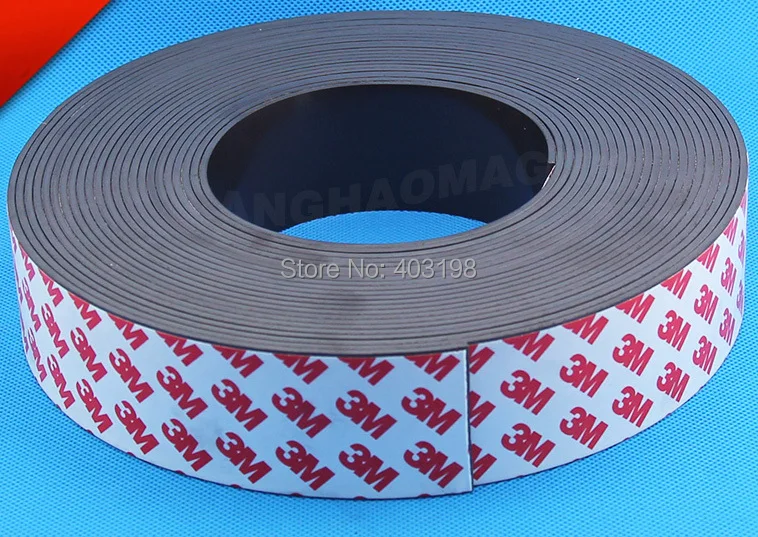 

Free Shipping 1 Meters self Adhesive Flexible Magnetic Strip 3M Rubber Magnet Tape width 40mm thickness 2mm