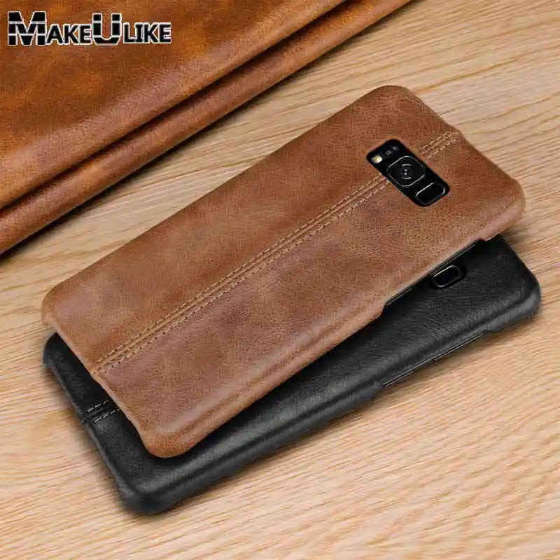 

MAKEULIKE Fitted Case For Samsung Galaxy S8 Plus Cover Genuine Leather Matte Coque For Samsung S8 Case For S8 Plus Case Fundas