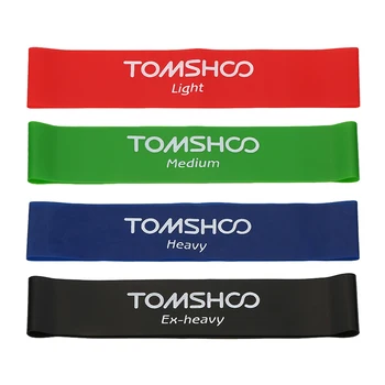 

TOMSHOO Exercise Resistance Bands Loop Latex Gym Strength Training Loops Bands Workout Bands Physical Therapy Home Fitness