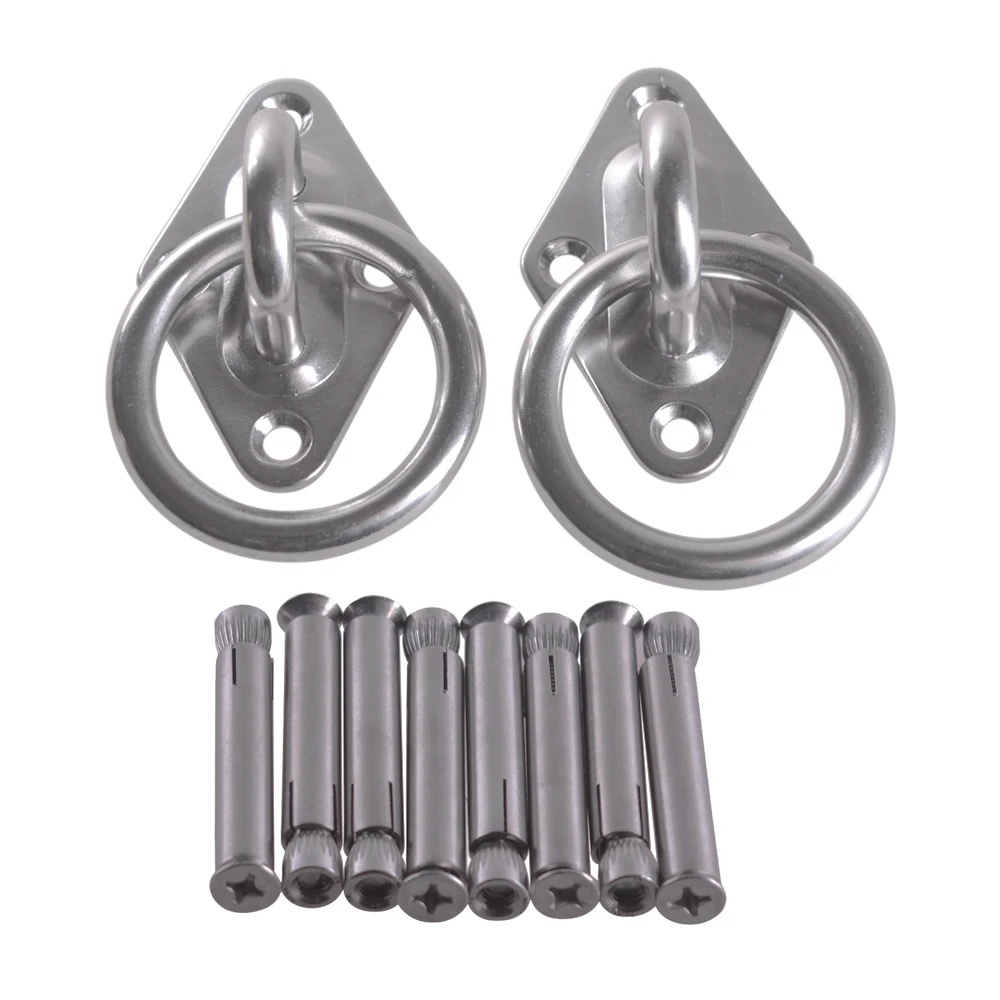 Triangle 304 Stainless Steel 80x50MM U Design Ring Hook M8 Ceiling Hook