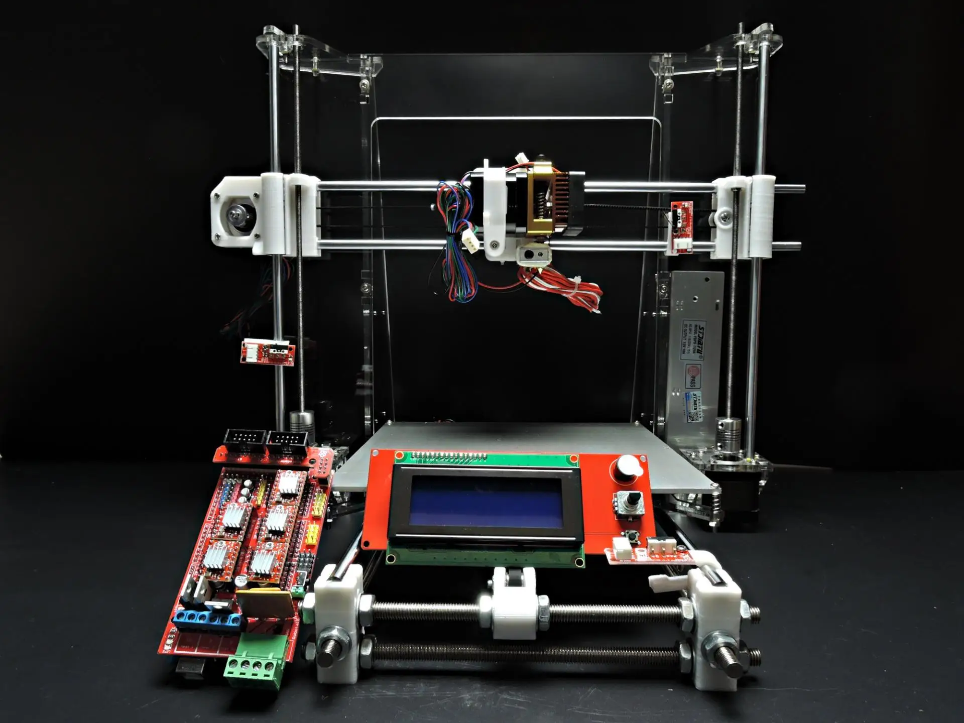 [SINTRON] Высокая точность DIY 3d принтер полный электронный комплект для Reprap Prusa i3, MK3 heatbed, lcd 2004, MK8 экструдер