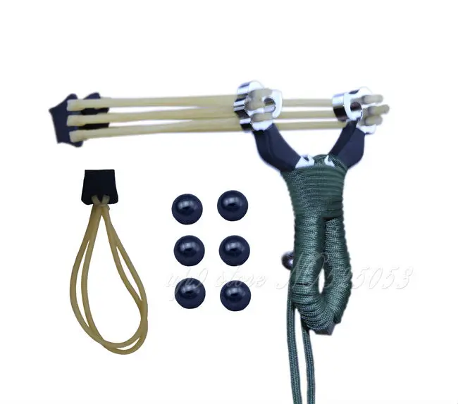 

Pocket Dual-Use Slingshot Anti-skidding String Handle Hunting Sling Shot Catapult