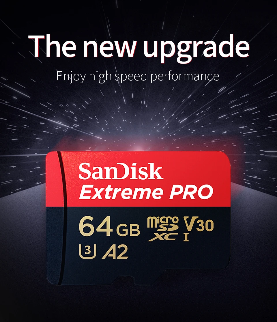 sandisk Extreme Pro 64 Гб 128 ГБ карта Micro SD до 170 МБ/с. A2 V30 U3 TF карта, карта памяти Micro SD tf карты с адаптером SD