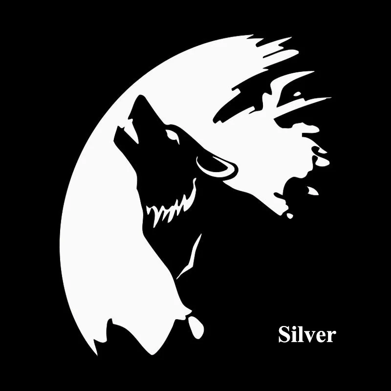 1pc SEEYULE 22x25.7cm Howling Wolf  Car Sticker Car Accessories Door Trunk Window Vinyl Decal Styling Sticker for VW Golf Passat