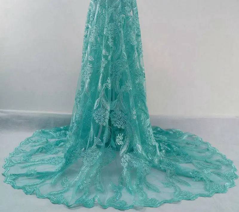 aqua french lace