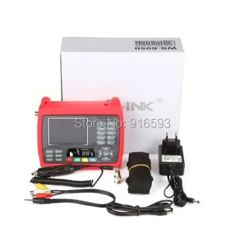 

Original New Satlink WS-6950 DVB-S FTA C&KU Band Digital Satellite Finder Satellite Meter 3.5" LCD