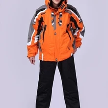 sking костюм с хлопковой подкладкой, ветрозащитная теплая куртка и штаны, мужской комплект, размер S-XXL