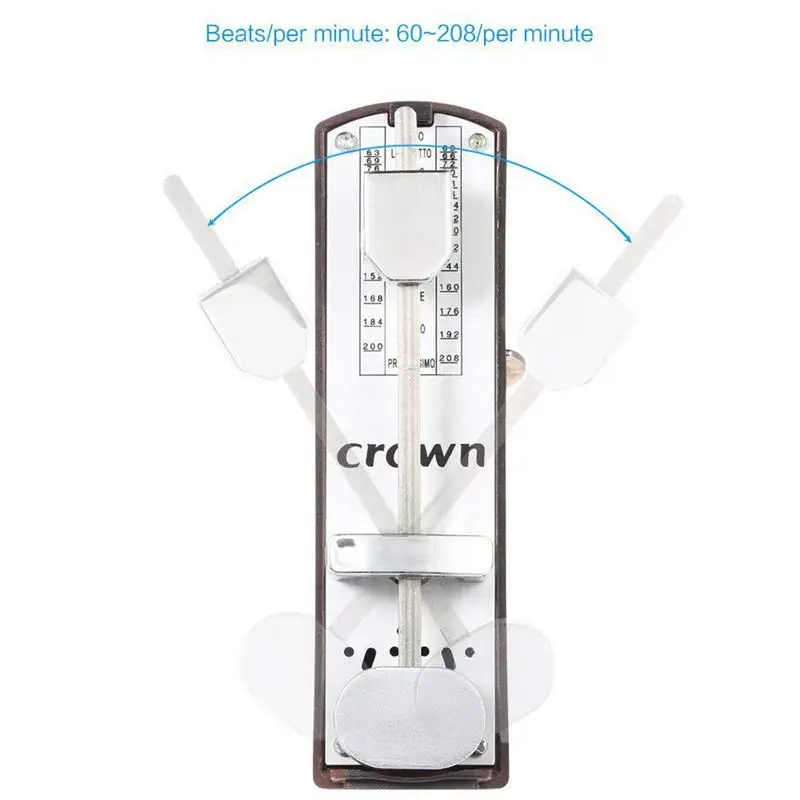 Портативный мини механический метроном Универсальный 11 см Высота для фортепианной гитары Скрипка-укулеле китайский Zither музыкальный