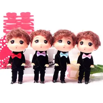 

10pcs 12cm Fashion cartoon bridegroom Wedding Confused Doll Toy Small Pendant keychain Baby Doll Valentine's day Birthday gifts