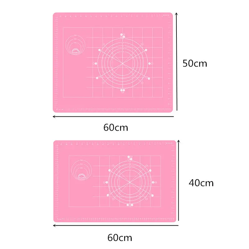 60*50(40) см силиконовый коврик для выпечки с антипригарным покрытием для приготовления теста для пиццы, подставка-держатель, инструменты для приготовления пищи, формы для выпечки, аксессуары для кухни