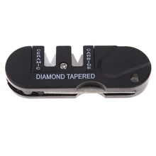 Outdoor Survival Multifunction Pocket EDC Folding Tool Ceramic Carbide Diamond Tapered Knif Sharpening Tool US#V