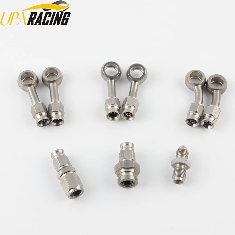 

auto motorcycle Motor Bike hydraulic Teflon brake hose stainless steel swivel banjo fitting turbo oil line Fitting AN3 hose end