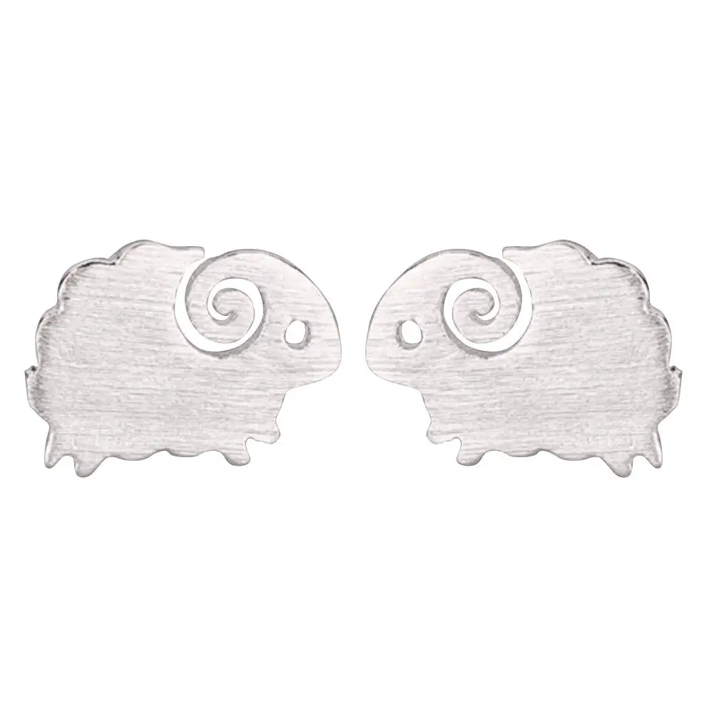 

Hot Fashion Silver Plated Hollow Little Sheep Ear Studs Women Lady Animal Earrings