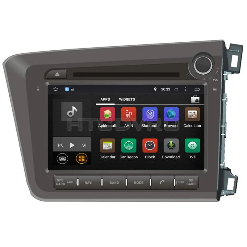 Top YMODVHT 8inch 4G Octa Core Android 9.0 7.1 Car DVD Player for Honda Civic Right/Left driving 2012- RDS Radio Audio Video Stereo 4