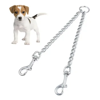 

Pet Dog Chain Leash Pet Iron Metal Double Buckled Lead Walking Training Tool Supplies