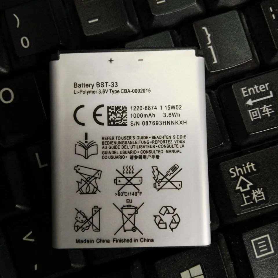 5 шт./лот оригинальный bst 33 bst33 bst-33 аккумулятор телефона для sony ericsson k530 k550 k550i k630 k660i
