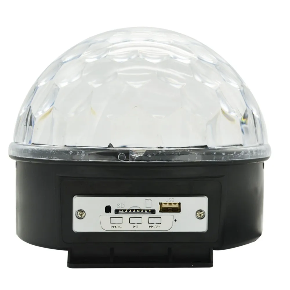 Мини светодиодный лазерный проектор MP3 DJ лампы диско вечерние музыка кристалл магический шар сценическое освещение RGB Светодиодный прожектор с USB диск+ пульт дистанционного управления