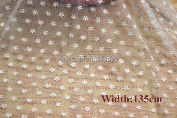 135 cm adorável floret rendas de malha, Algodão bordado do laço do marfim para diy, Acessórios de costura, Diy ( ss-4507 )