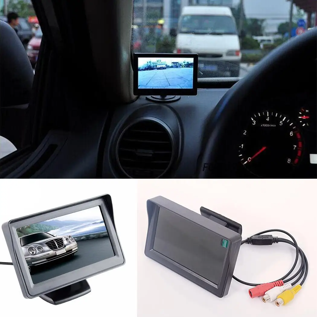 

Rear View Mirror Reverse Camera LCD Screen 10%-90% Power Line -40-85 Display -20-60 Car For Universal Monitor
