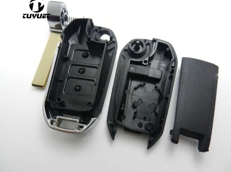 3 Buttons VA2 Modified Flip Remote Key Shell For Peugeot 307 407 408 (without Groove) 0536 (17)-1