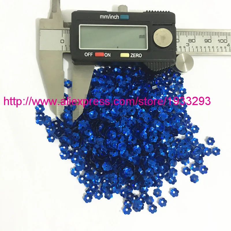 3000pcs (50g) 5mm Plum Blossom Blue Laser Color Cup Loose Sequin Paillette Sewing Wedding Craft Kids DIY Garment Accessorie | Дом и сад