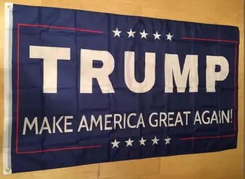 

100pcs Flags 3 By 5 Foot Flag Trump American Flag Brass Grommets Banners