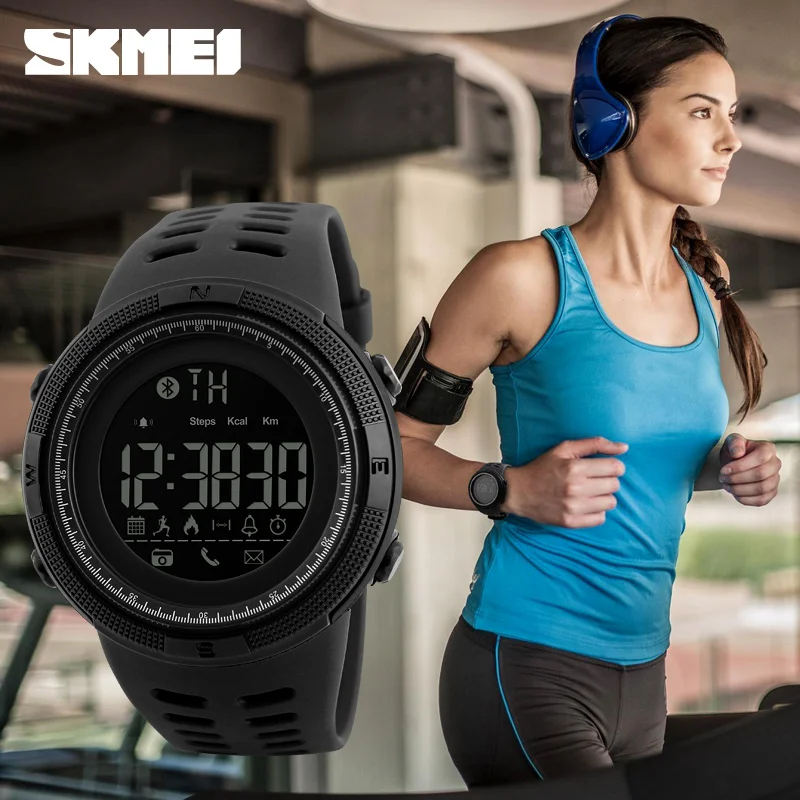 

New Bluetooth Smart Watch SKMEI Brand For Apple IOS Android Digital Smartwatch 50M Waterproof Fashion Pedometer Sport Watches