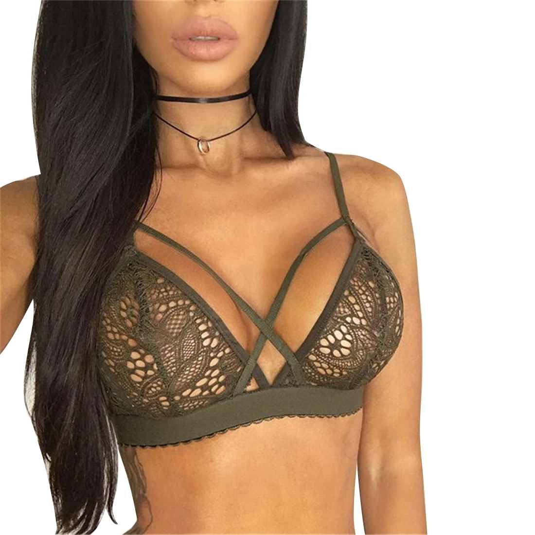 Fashion Sexy Female Hollow Out Floral Bralett Bra Casual Women Push Up