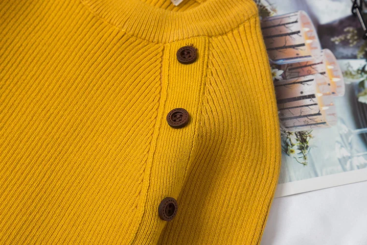 Г. Осенние детские свитера детский вязаный свитер для младенцев Детские свитера с длинными рукавами и 3 кнопками для мальчиков базовые свитера для девочек От 1 до 6 лет