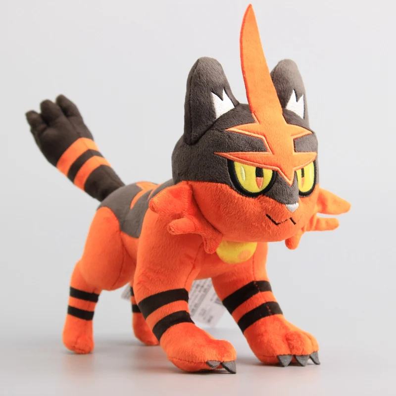 Pokemon Litten evolve Torracat Plush Toys Dolls Stuffed Animals Cartoon Soft Toys for Children 22*30 cm