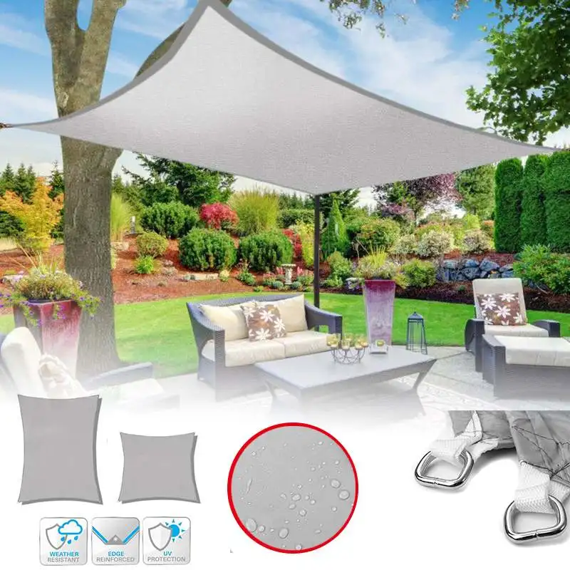 

4x4/6/8M Sun Shade Canopies Sails Outdoor Camping Hiking Yard Garden Shelters UV Block Top Cover Waterproof