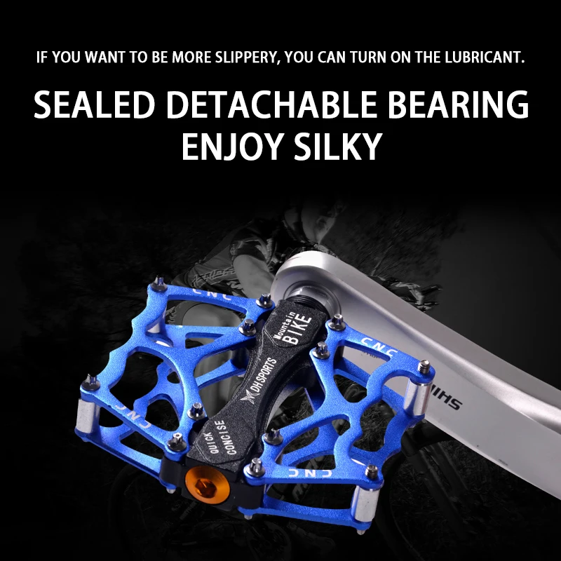 

MTB Mountain Bike Bicycle Pedal Non-Slip Durable Aluminum Alloy Bike Pedal Bicycle Accessories Cycling Bearing Pedal