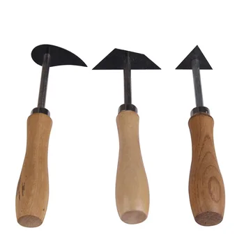 

Professional Clay sculpture Hand Tools Sets 3 Pcs Tungsten Steel Clay Pottery Fettling Knife Tool with Wood Handle Kits AA