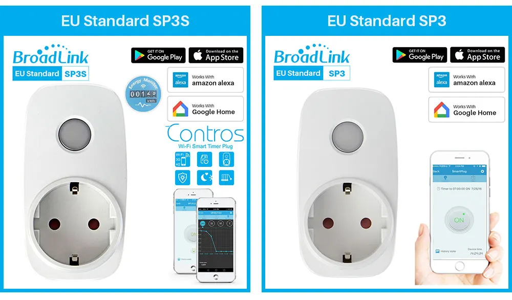 Broadlink SP3S SP3 3g/4G Wifi умная розетка таймер с монитором энергии приложение управление совместимый с Alexa Echo Google Home
