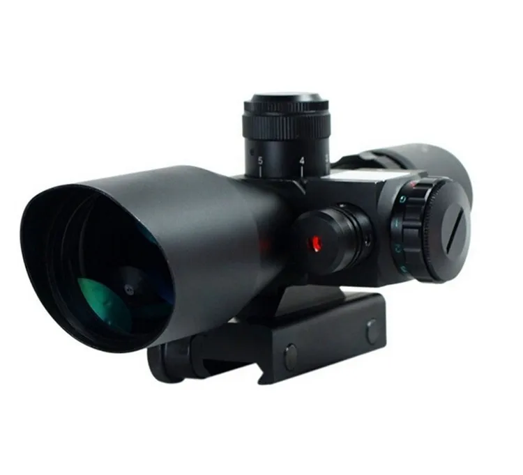 2,5-10X40 оптический прицел с подсветкой тактический прицел с красным лазером охотничий прицел