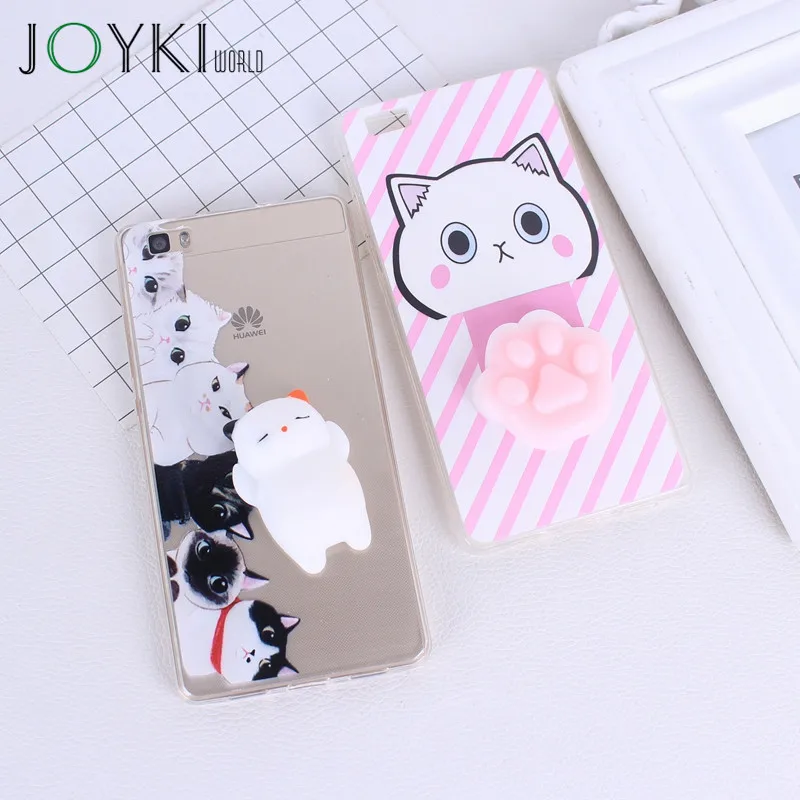 Silicon for huawei p10 lite case 5.2 inch Fashion Squishy Soft Cat Bear p8 2017 Y5ii Y6 II Compact mini |