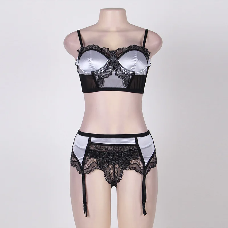 Plus Size Lady Sexy Lingerie Hot Erotic Lingerie Conjoined allure Dress Suit Sex Leotard Intimates Bra Garter Sexy Costume 5XL