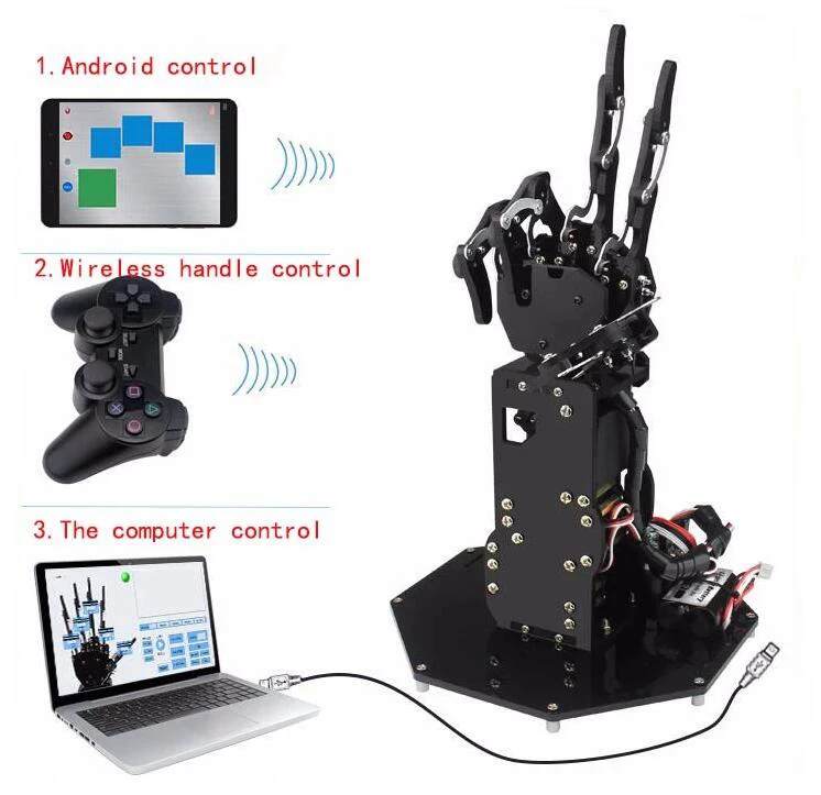 DIY Arduino рука ладони бионический робот 7,4 вольт литиевая батарея RC части робот игрушка