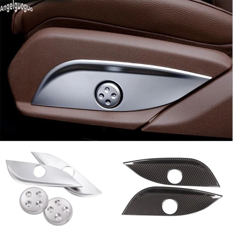 

ABS Carbon Chrome style For Mercedes Benz C E Class GLC CLS W205 W212 W213 Seat Adjust Switch Button Frame Cover Trim Sticker