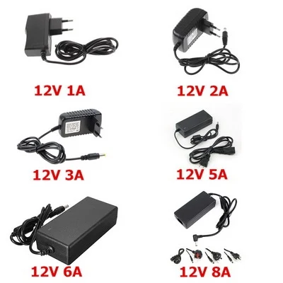 Питание 12V 1A 2A 3A 5A 8.5A 15A 16.7A 20A 30A светодиодный драйвер переменного тока 110/220V переменного тока в постоянный 12В импульсный источник Трансформатор Адаптер для Светодиодные ленты